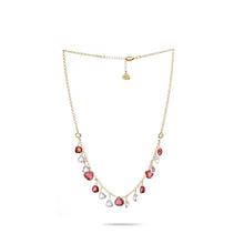 Collana da donna Dvccio Capri in Argento 925 laminato in Oro 24kt con cristalli naturali