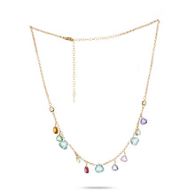 Collana da donna Dvccio Positano in Argento 925 Oro 24kt con Cristalli Multicolor