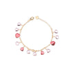 Bracciale da donna Capri in Argento 925 Laminato in oro puro 24kt con cristalli naturali