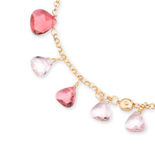 Bracciale da donna Capri in Argento 925 Laminato in oro puro 24kt con cristalli naturali