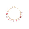 Bracciale da donna Capri in Argento 925 Laminato in oro puro 24kt con cristalli naturali
