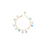 Bracciale da donna Dvccio Positano in Argento 925 laminato oro 24kt, con cristalli naturali a goccia taglio diamante