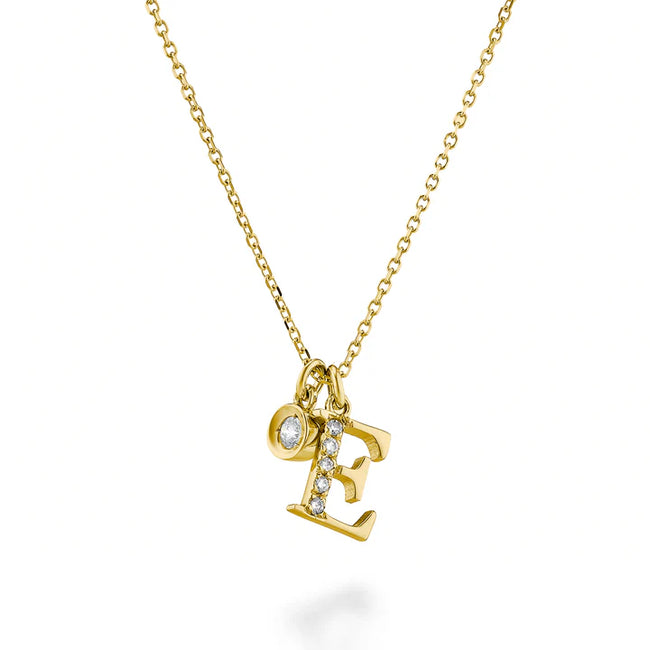 Collana Golay da donna in Oro 18kt Lettera E