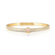 Bracciale rigido da donna Nomination Pretty Bangles Pvd giallo e Zircone centrale