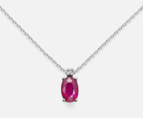 Collana da donna Mikiko in Oro 18kt varietà rubino ovale