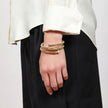 Women's bracelet Unoaerre Tubogas three-strand gold-plated