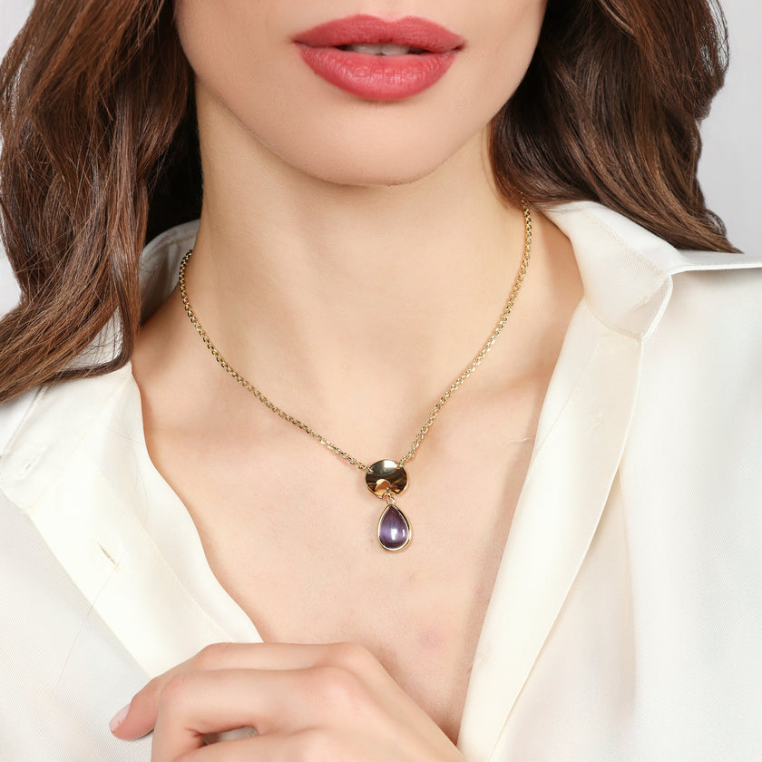 Collana da donna Unoaerre Joya goccia viola