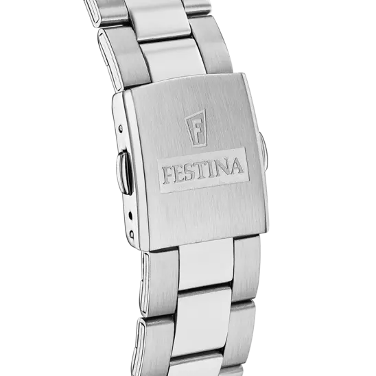 Orologio da uomo Festina bianco con cinturino in acciaio
