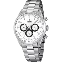Orologio da uomo Festina bianco con cinturino in acciaio