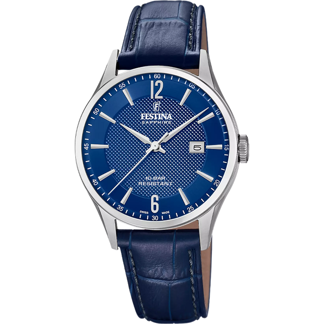 Festina Swiss Made Watch F20007/6 light blue