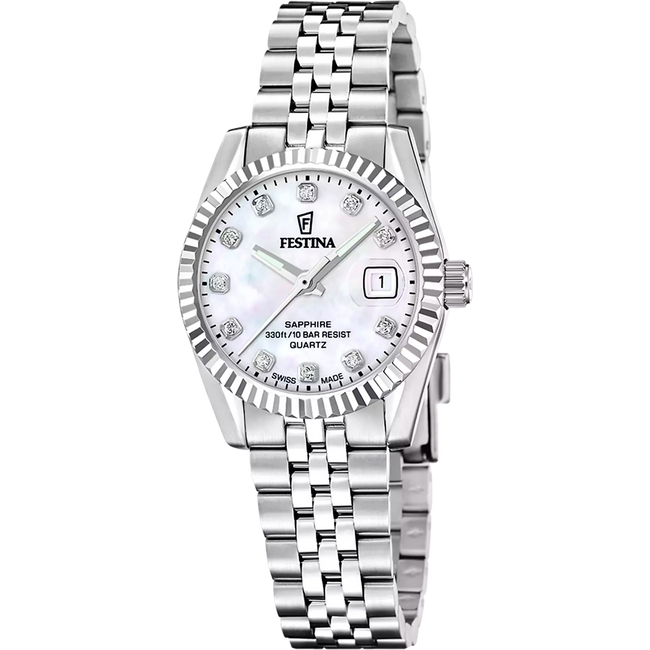 Festina Orologio da donna Swiss Made Classic Steel F20087/1