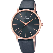 Orologio da donna Festina Boyfriend grigio con cinturino in pelle