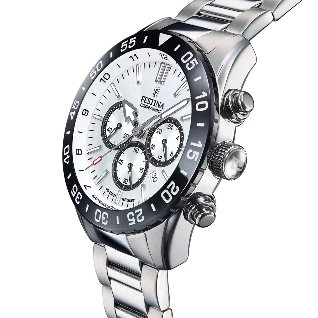 Orologio da uomo Festina Bianco con cinturino in acciaio