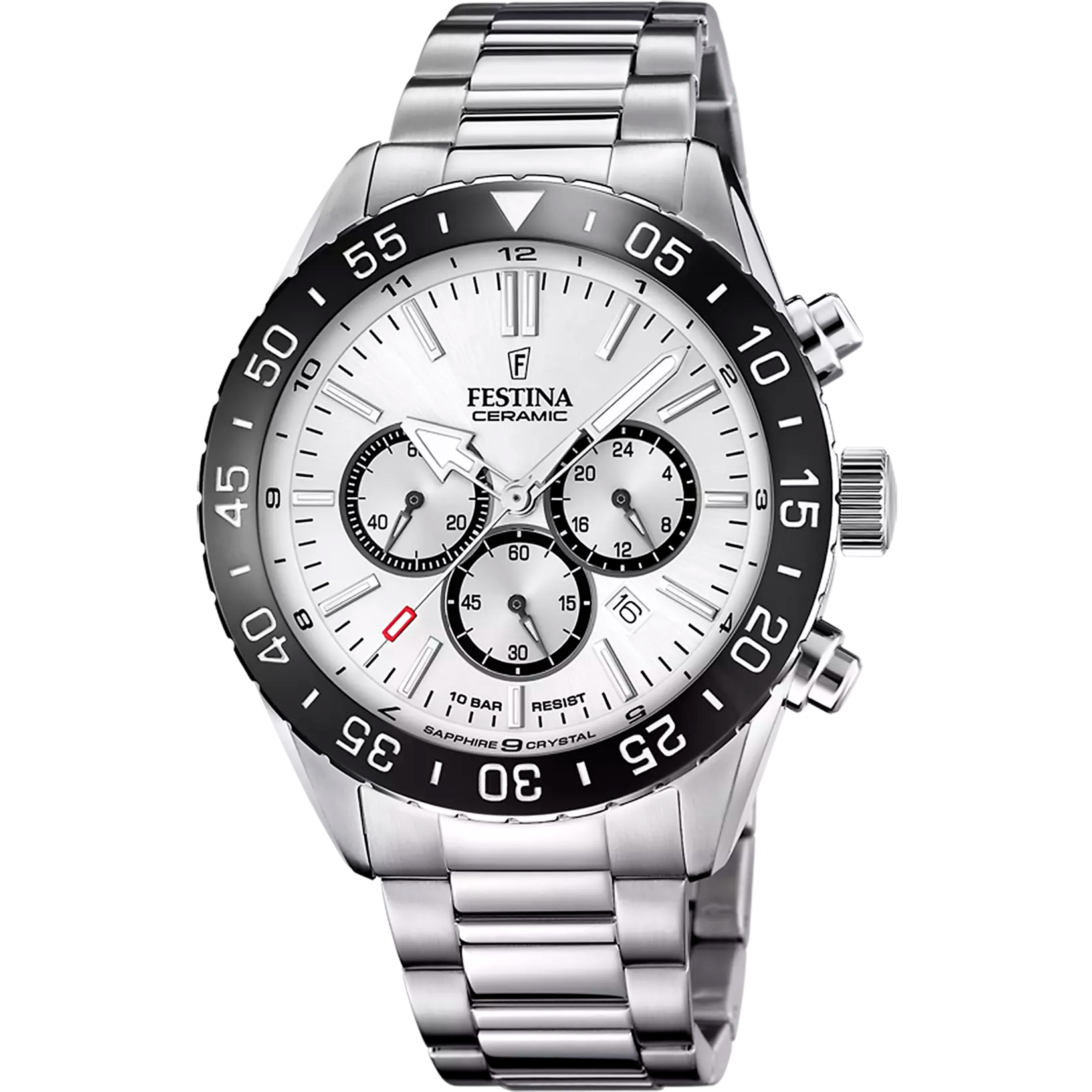 Orologio da uomo Festina Bianco con cinturino in acciaio