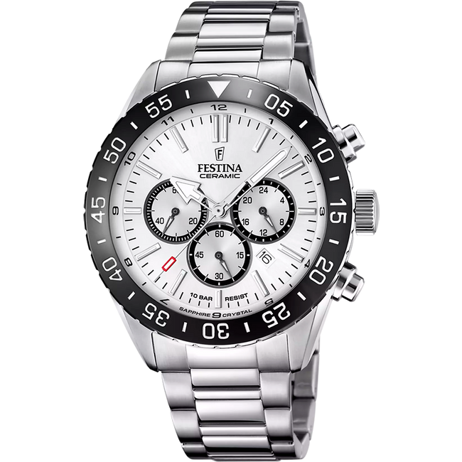 Orologio da uomo Festina Bianco con cinturino in acciaio