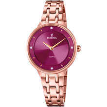 Orologio da donna Festina bordeaux con cinturino in acciaio