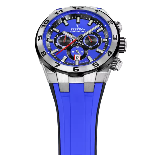 Orologio da uomo Festina Chrono Bike blu con cinturino in gomma