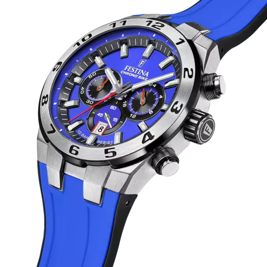 Orologio da uomo Festina Chrono Bike blu con cinturino in gomma