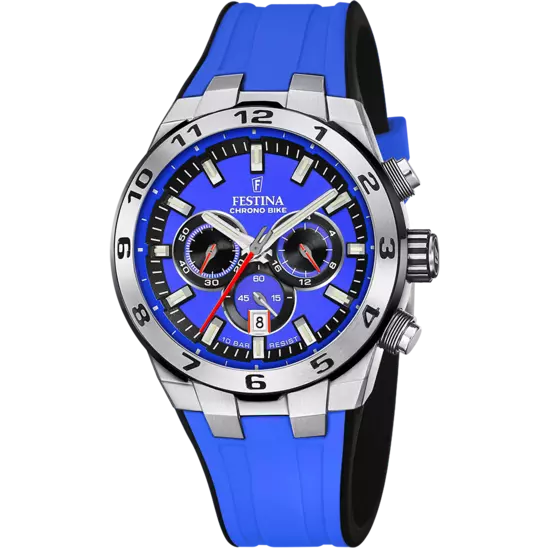 Orologio da uomo Festina Chrono Bike blu con cinturino in gomma