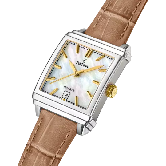 Orologio da donna Festina Beige con cinghia in pelle