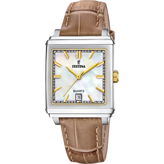Orologio da donna Festina Beige con cinghia in pelle