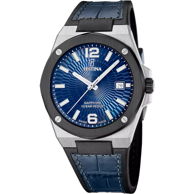 Men's watch Festina Swiss Made Vallée F22001/2 blue