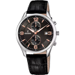 Orologio da uomo Festina Timeless Chronograph nero con cinturino in pelle