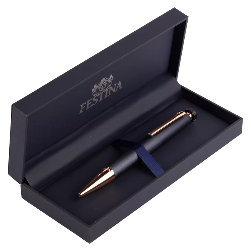 FESTINA PEN CHROME ROSE GOLD AND BLUE FWS4103/N CHRONO BIKE