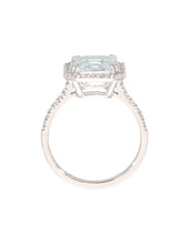 Anello Golay da donna Diamanti e acquamarina Ottagonale