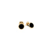 Orecchini Tonde Reverse a lobo con paste vitree nere