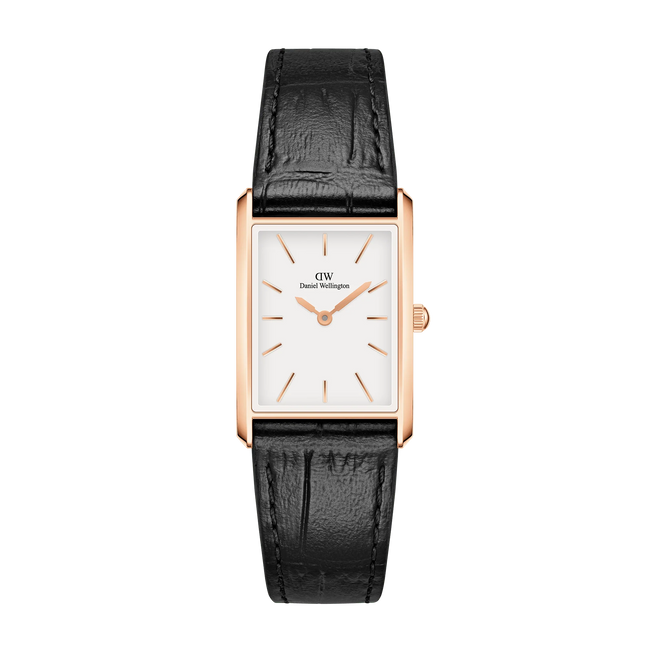 Orologio Daniel Wellington Bound Black Crocodile Rose Gold