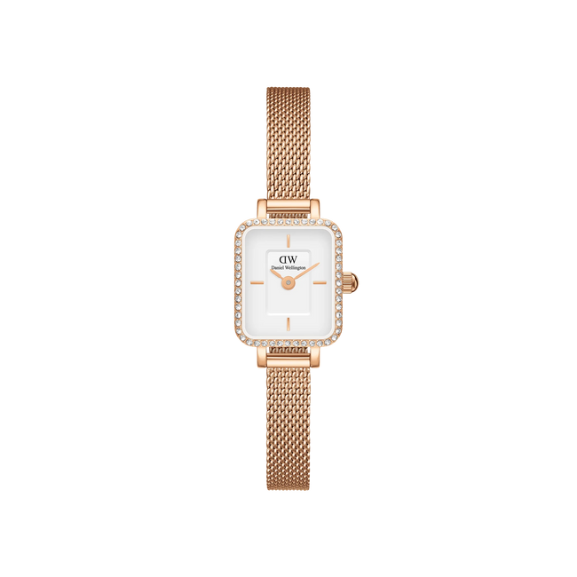 Orologio da donna Daniel Wellington Quadro Mini Lumine Bezel Rose Gold