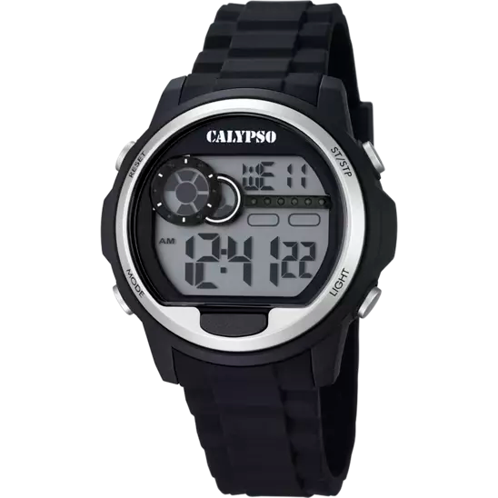 Orologio da uomo Calypso nero con cinturino in gomma