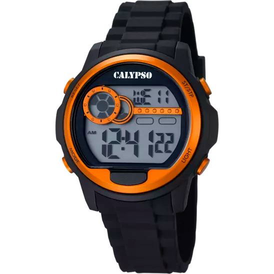 Orologio Calypso nero con cinturino in gomma