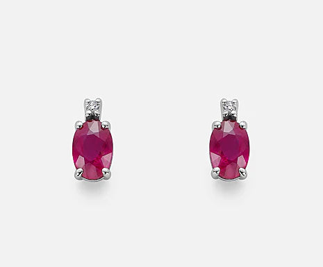 Orecchini da donna Mikiko in Oro 18kt varietà rubino ovale
