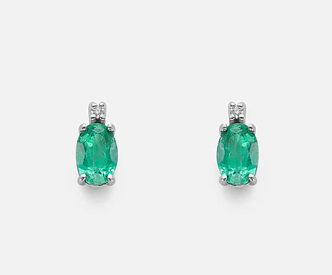 Orecchini da donna Mikiko in Oro 18kt varietà smeraldo ovale