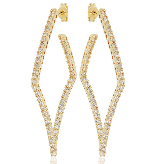 Orecchini da donna Arftlinea in argento con zirconi