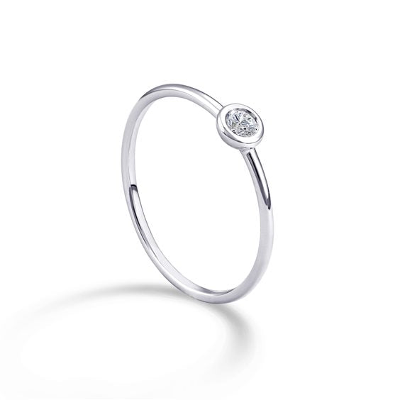 Anello Mikiko da donna in oro 18 carati e diamante
