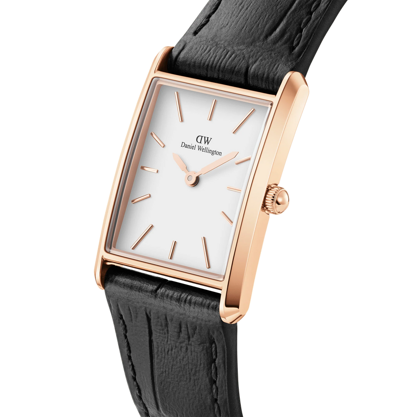Orologio Daniel Wellington Bound Black Crocodile Rose Gold