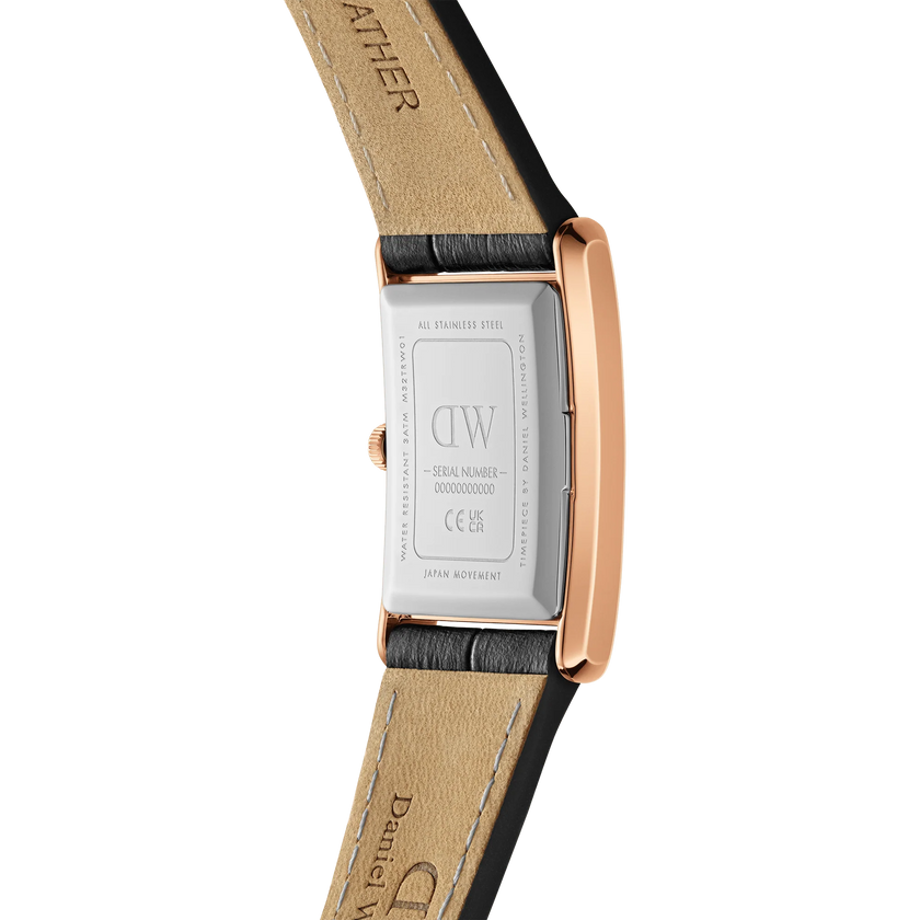 Orologio Daniel Wellington Bound Black Crocodile Rose Gold