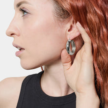 Orecchini a cerchio argentati Unoaerre da donna