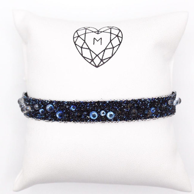 Bracciale MissMiss blu in argento con pietre Swarovski