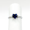 Anello Zircone Cuore Blu Fioroni