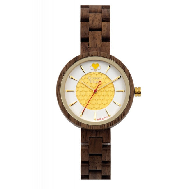 Orologio Legno Noce Ape Alveare Progetto 3Bee Donna Green Time