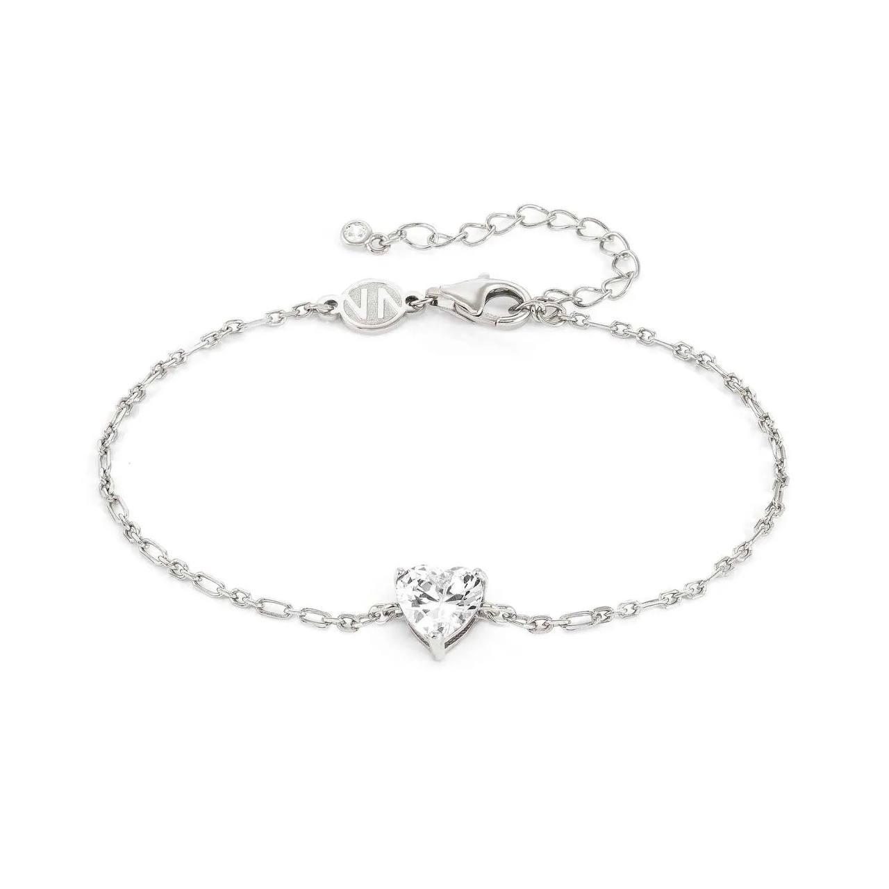 Bracciale Sweetrock Argento Cuore Bianco